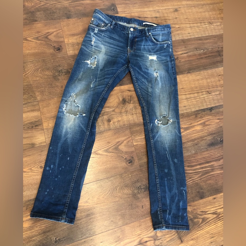 Zara denim medium rise slim fit VGUC size 28/29